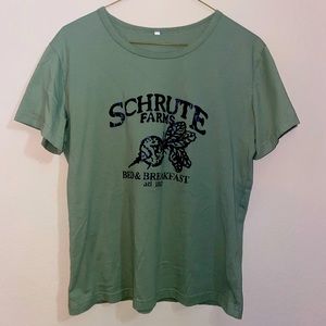 SCHRUTE FARMS The Office T Shirt Army Green Size M